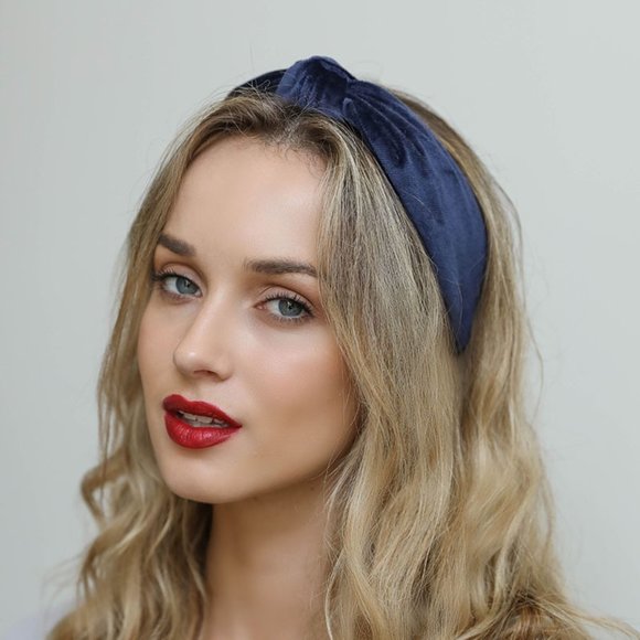 Layla Classic Velvet Twist Knot Headband - Picture 4 of 7